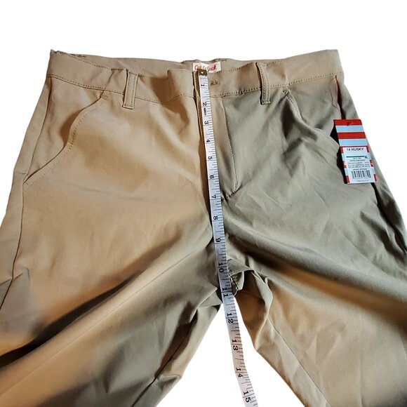 Cat & Jack Boys School Uniform Khaki Pants S 14 Husky Designed with belt loops - Picture 6 of 10